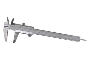 Cofan – Pie de Rey de Acero INOX | Medición en mm y pulgadas | 160 mm y 200 mm | Caja Rígida Incluida